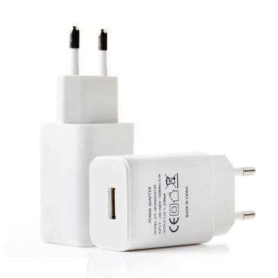 China Mobile Phone Free Sample Wholesale EU USA 5V 2.1A Adapter Wall Charger Quick Charging USB Phone Fast Charger for sale