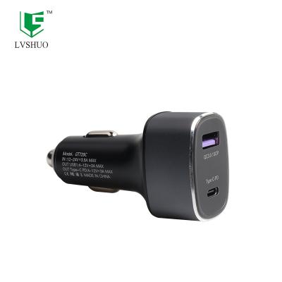 China China Factory 72W Dual QC PD High Speed ​​Car Charger Dual For Smart Phone Fast Charger for sale