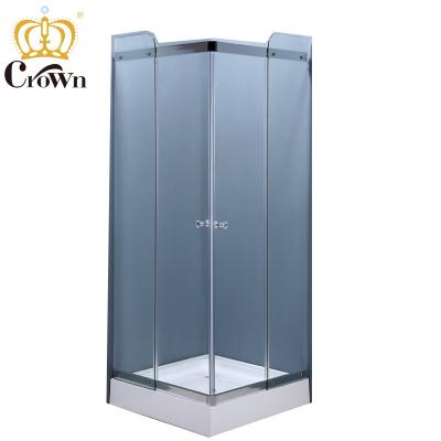 China China Modern Plastic Handle Double Sliding Shower Door Retractable Tempered Glass For Shower Room Shower HG-8658 for sale