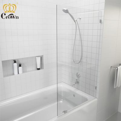 China Modern Simple Fixing Bathtub Wall Panel Transparent Shower Screen Fit For Bathtub for sale