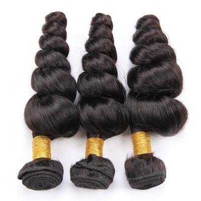 China Brazilian Loose Wave Loose Wave 3 Bundles With Closure Hair Bundles With Ear Closure Ear Lace Frontal Closure With Bundles for sale