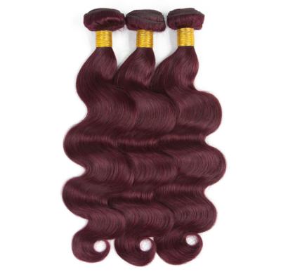 China Raw Virgin Sew Top Quality Colored Peruvian Hair Extension /Peruvian Virgin Hair Bundles With Closure 99J Peruvian Hair / Red Hair Bundles for sale