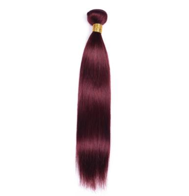 China Raw Virgin sew in hair bundles free shipping brazilian straight hair bundles with closure burgundy red hair bundles with closure / remy hair weave 99j for sale