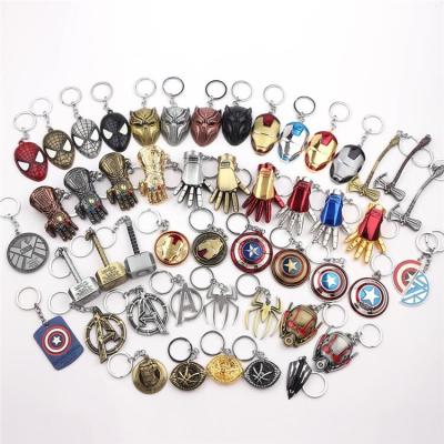 China Wholesale Promotion Gift Marvel Captain America Keychain Customized Thor Iron Man Black Panther High Quality Key Chain for sale