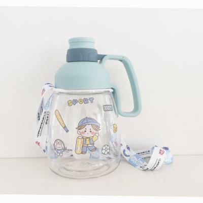 China 2022 New Outdoor Portable Cute Kids Bpa Free Sustainable Plastic Water Bottles With Straw for sale