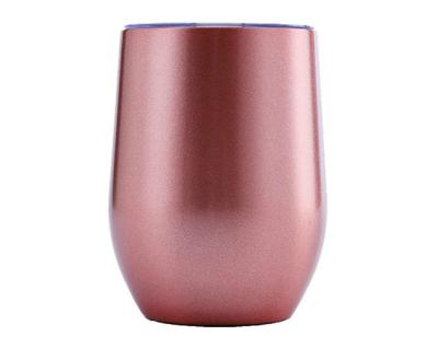 China Custom Logo Sustainable Wholesale Hot Selling Double Wall Stainless Steel 12oz Wine Cups Tumbler for sale