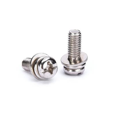 China High Quality M3 M6 M8 China Titanium Pan Head Hardware SS Manufacturing Screw Combination Button Machine Screw for sale