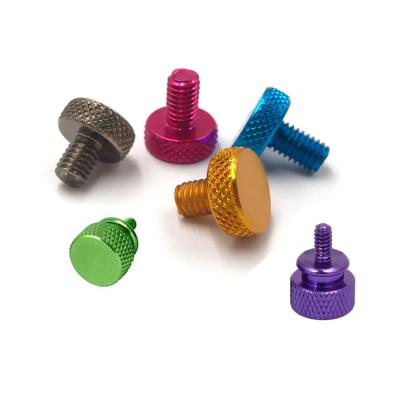 China Pan China High Stainless Steel Brass Knurled Custom Round Anodized Aluminum Thumb Screw Tornillos for sale