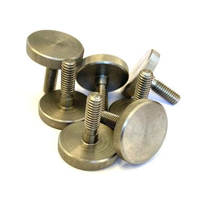 China Pan Head Customized M3 Pan Head Stainless Steel Carbon Steel Brass Aluminum Titanium Thumb Knurled Screw for sale