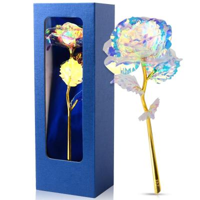 China Amazon Best Selling Automotive 24K Color Mounted Flower Simulation Flower Birthday Valentine's Day New Year Wedding Anniversary Creative Gift for sale