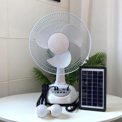 China Household+Outdoor AC DC Ventilateur Sur Pied 18 Pouce 12v Solar Powered Fan 16 inch 5 Blades Solar Home Light System TV and Fan for sale