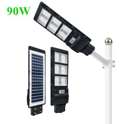 China Green Renewable Energy Lighting all in one Outdoor Waterproof Ip65 300w 400w 500w Light Control Radar Induction Solar Street Lights Led Lamp With Remote for sale