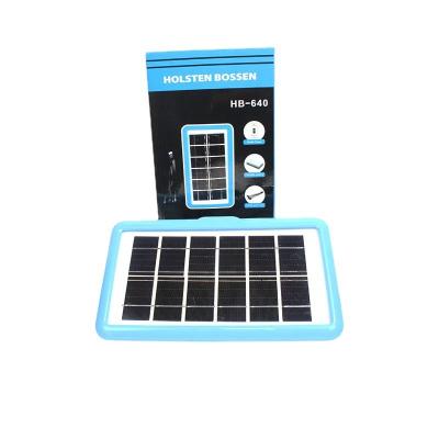 China Solar Power System HB-640 Outdoor Camping Emergency Use 6v 8w Small Solar Panel Portable Mini Solar Panel For Phone Charging With Usb Port for sale