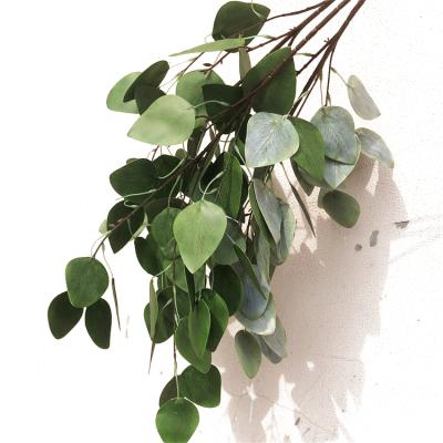 China Artificial Eucalyptus Leaves Spray Eucalyptus Foliage Realistic Artificial Green Plastic Leaf Touch Real For Decoration for sale