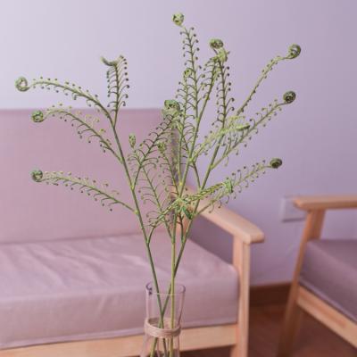 China Environment High Quality Artificial Plants 6 Branches Plastic Fern Branch Artificial Plants for sale