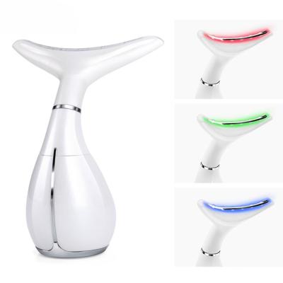 China Face Lift Home Beauty Periwinkle Anti Aging Remove Face Lift Face Neck Care Led Light Therapy Face Massager for sale