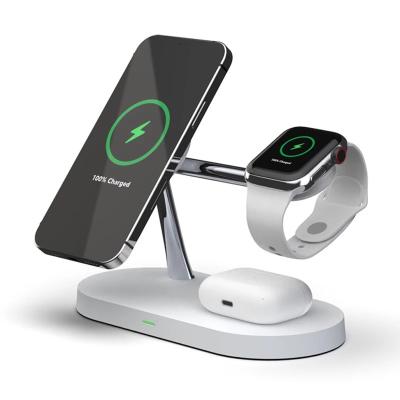 China Qi Supernova 5 in 1 multifunctional magnetic wireless charger for watch and phone earbuds for sale