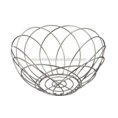 China Nordic Viable Single Fruit Tray Creative Basket Geometry Wrought Iron Fruit Basket Living Room for sale