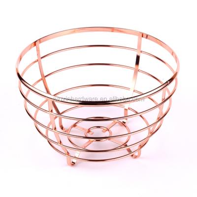 China Round Shape Dish Sustainable High Quality Copper Fruit Basket , Candy Basket for sale