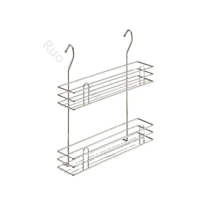 China Wall Hanging High Quality Viable 2 Layer Kitchen Shelf Storage Rack Spice Rack for sale