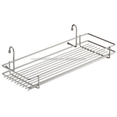 China Single Rows Wall Mounted Wall Mounted Wall Mounted Storage Rack Single Tiers Bathroom Wire Hanging Rack for sale