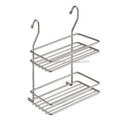 China High Quality Sustainable Metal Wire Locker Shelf 2 Tier Bathroom Hanging Shelf for sale