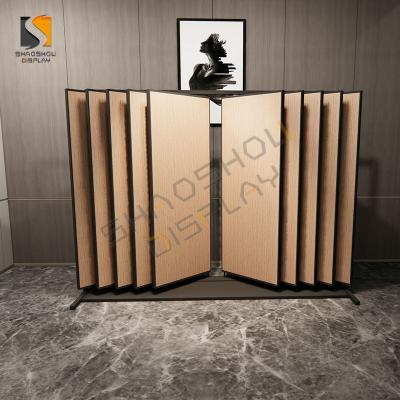 China FY-05 floor display rack paging display stand ceramic tile wall cloth wooden cladding model display for sale