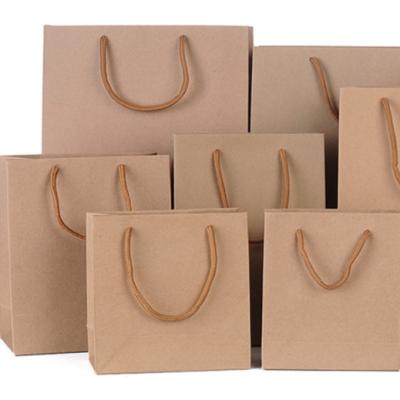 China Recyclable High Quality Simple Paper Gift Bag Wrapping Paper Bags Candy Box Wedding Christmas Birthday Party Gift Packing Reusable Bags for sale