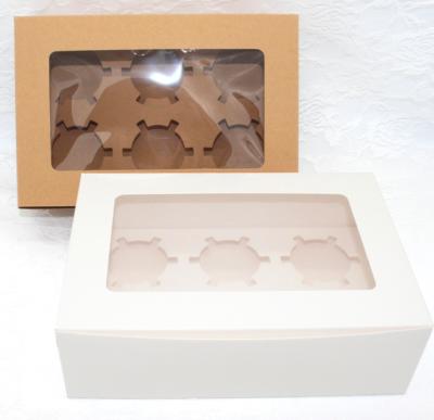 China Recycled Materials Custom Take Away Paper Boxes Cake Boxes For Cupcake And Bakery Packaging for sale