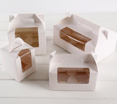 China Recycled Materials 2/4/6 Holes Kraft Paper Cupcake Packing Box Wedding Party Wedding Party Supply for sale