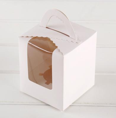 China Recycled Materials 2/4/6 Holes Kraft Paper Cupcake Packing Box Muffin Wedding Party Case Holder Box for sale