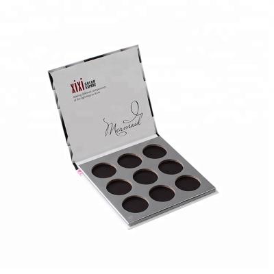 China Recyclable Empty Cosmetic Magnetic Eyeshadow Palette Paper Box for sale