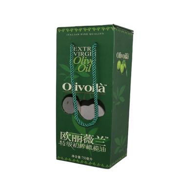 China Recycled Materials Olive Oil Paper Box Hard Cardboard Box With Custom Logo Printed Olive Oil Packaging Box for sale