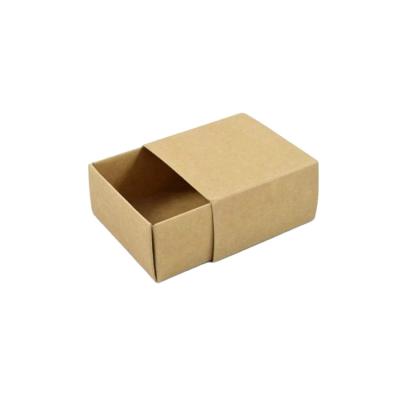 China Custom High Quality Recycled Materials Drawer Kraft Paper Packing Box Kraft Paper Storage Box for sale