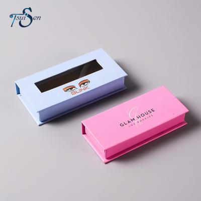 China Wholesale Recyclable Mink Eyelash Box With Logo , Eye Lashes Packaging Box for sale