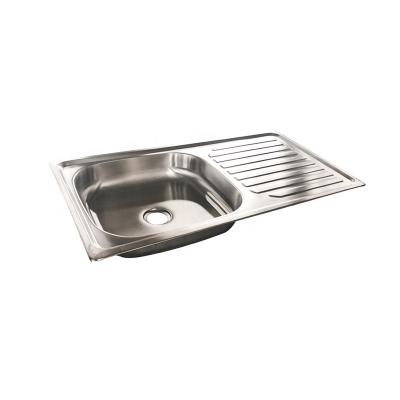 China Without Faucet Kitchen Products Single Bowl Stainless Steel Kitchen Sink For RV Camper Caravan for sale