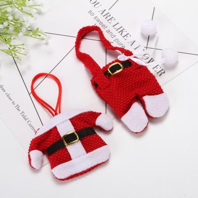 China Chirstmas Decor Best Christmas Gift Table Decoration Christmas Sale Clothes Pants Cutlery Cover for sale