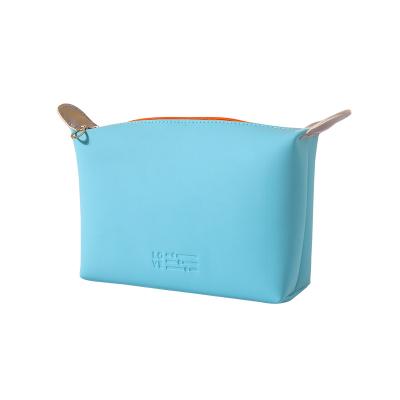 China Fashion Waterproof Cosmetic Pouch Hand Wash Pouch Portable PU Cosmetic Storage Bag Make Up Case Bag For Ladies for sale