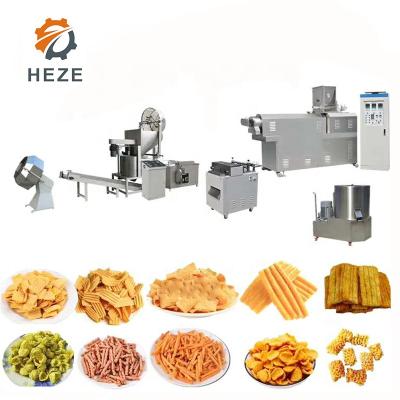 China Extruded Breakfast Cereals Puff Bar Snack Bars Food Machine Corn Puff Snacks Extruder for sale