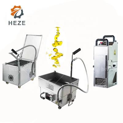 China Deep fryer oil filter machine vegetable oil filter machine filter oil machine /pressure deep fryer with oil pump and filter machine for sale