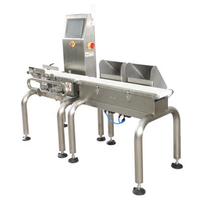 China Easy Operation Food Packaging Bag Production Line Conveyor Belt Check Weigher Online Weight Checking Machine With Reject System for sale