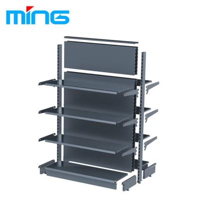 China Philippines Double Sided Retail Market Shelves Supermarket Shelf Display Shelving for sale