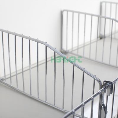 China Super Mall Supermarket Fence Riser Chrome Solid Metal Shelf Wire Divider for sale