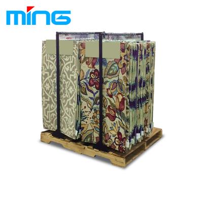 China Single Sided Sample Fabric Carpet Display Stand Blanket Metal Hanging Display Rack For Blanket for sale