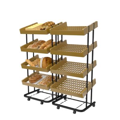 China Bread Display Supermarket Bakery Customized Promotional Rack Bread Display for sale