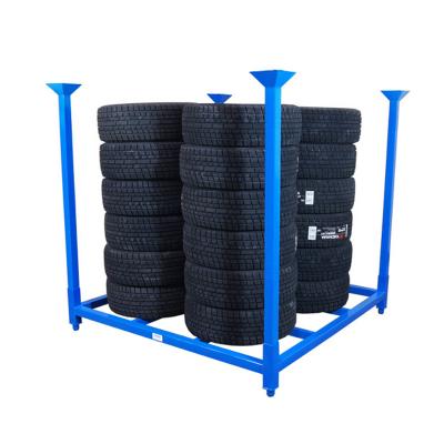 China Corrosion Protection Industrial Warehouse Stackable Storage Pallet Collapsible Stacking Rack for sale