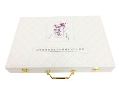 China Recycled and Luxury Custom Printed PU Leather Packaging Box Skin Care Product Packaging Box for sale