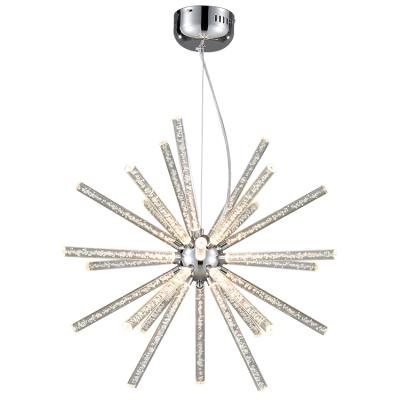 China Modern Luxury Pendant Light Flower Chandelier Lamp Clear Bubble Tube Pendant Lights for sale