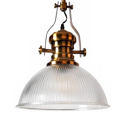 China Industrial Half Round Pendant Lamp Antique Glass Industrial Pendant Light For Restaurant for sale