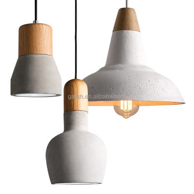 China Retro Restaurant Attic Cement Indoor Lamps Modern Concrete Pendant Light for sale